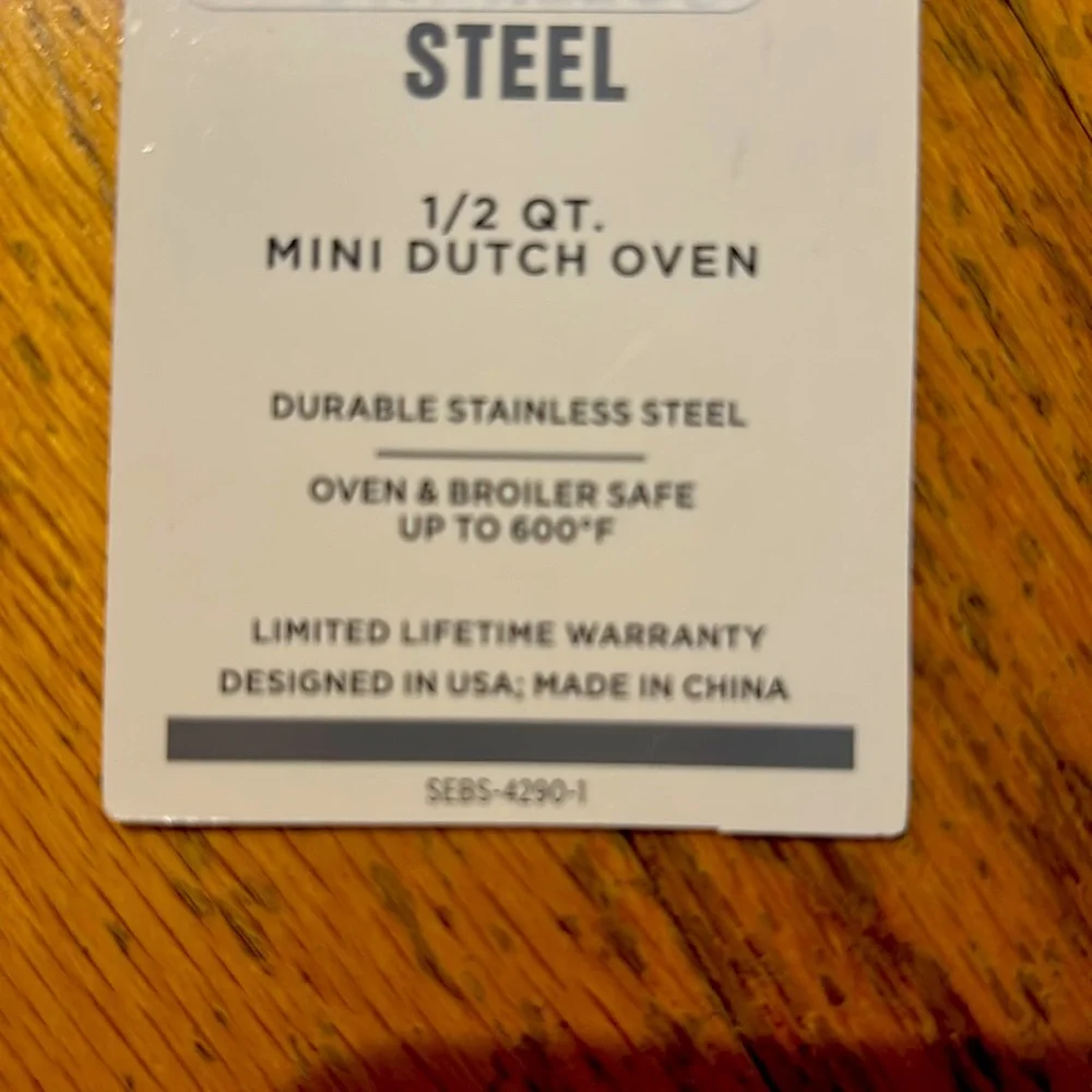 NWT All-Clad Stainless Steel Mini Dutch Oven Pot with Lid